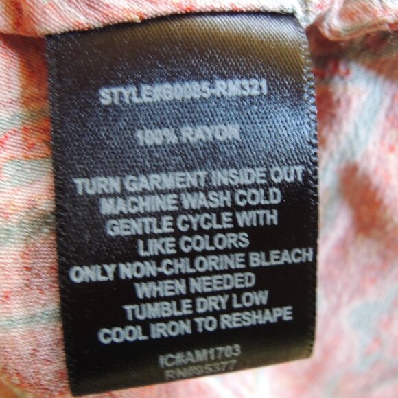 Nordstrom Sanctuary Coral Print Sleeveless Top M - Picture 10 of 10